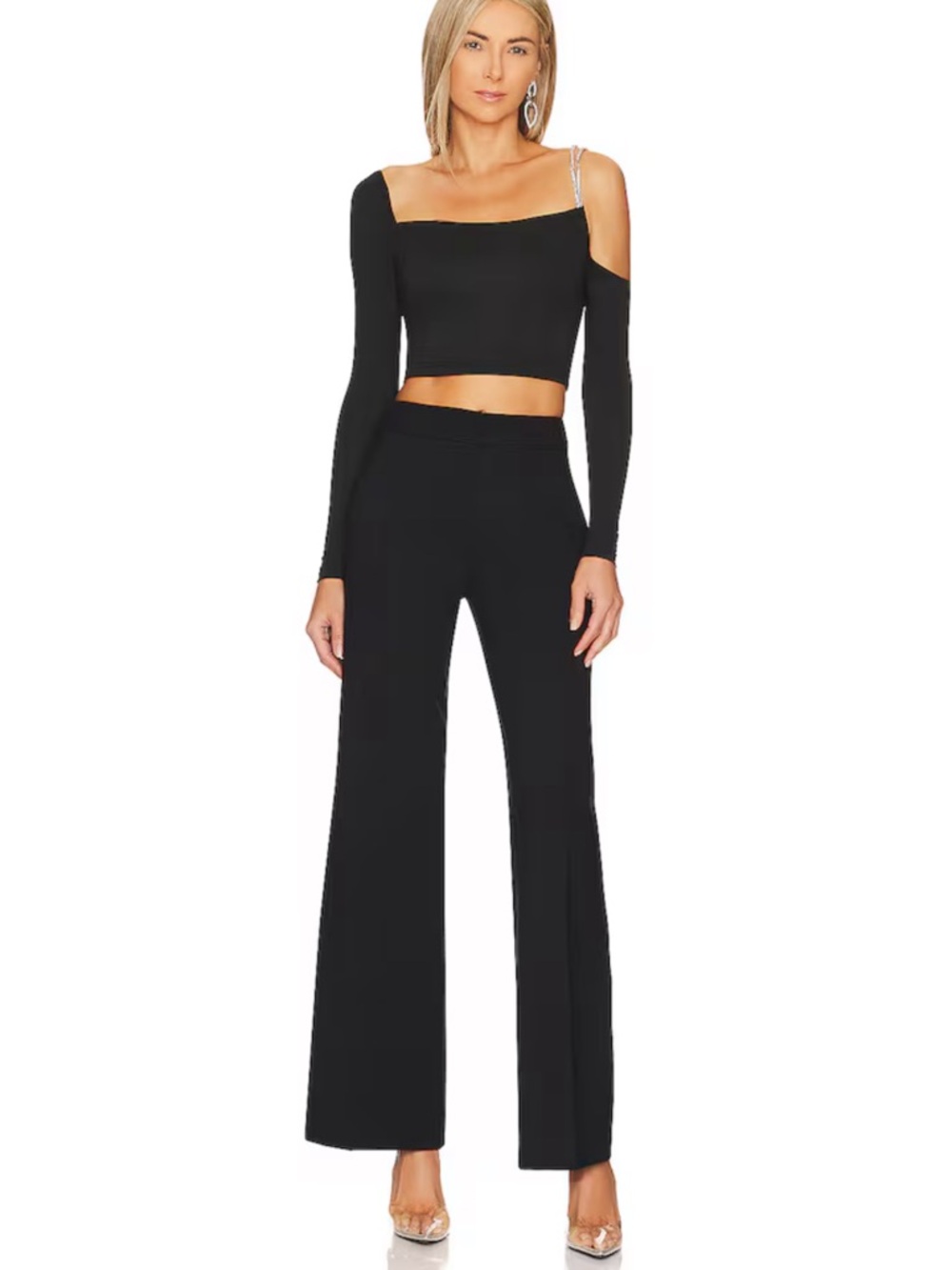 SPANX SPANXsmooth​™ PerfectFit Ponte Wide Leg Pant in Classic Black XS